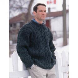 Cabled Crew Neck Sweater