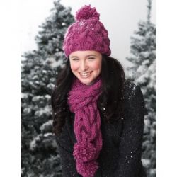 Snowdrift Cable Set - Hat and Scarf