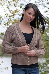 Cardigan With Cable Fronts