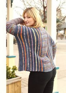 American Merino Striped Poncho