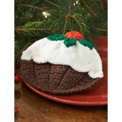 Christmas Pudding Dishcloth