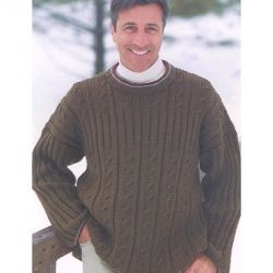 Ribs & Cables Pullover for Men