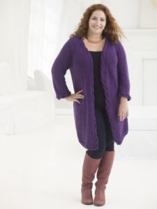 Curvy Girl Cabled Cardigan