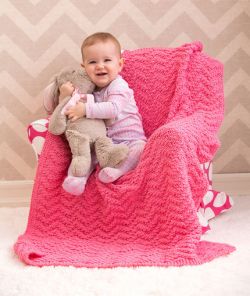 Knit Chevron Baby Blanket
