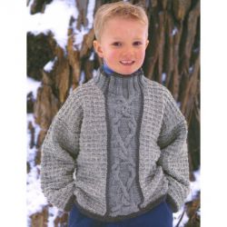 Faded Cable Panel Sweater (for boy)